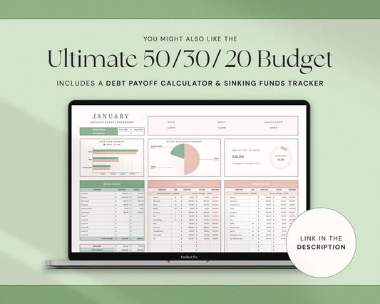 Monthly Budget Spreadsheet | Pink Vibes Aesthetic | Simple Annual Planner | Personal Finance Excel | Easy-to-Use Google Sheets | Digital Financial Organizer